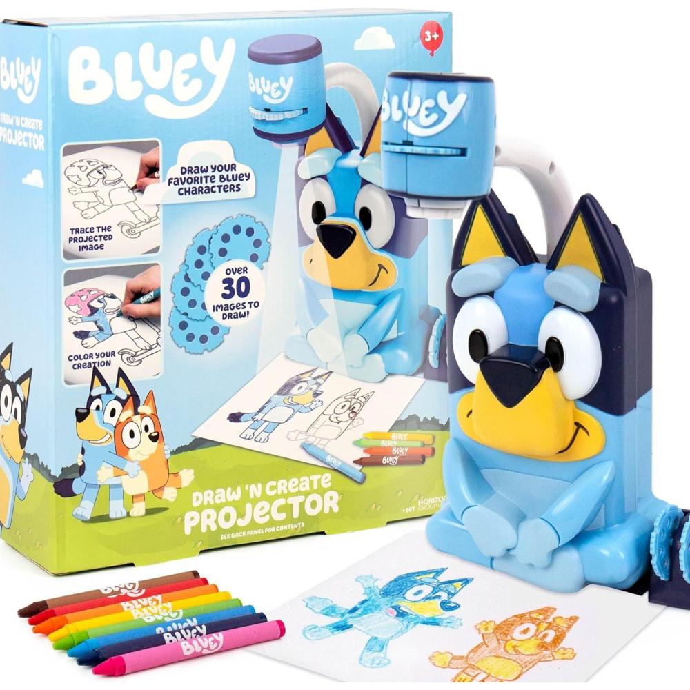 image:imageBluey Draw N Create Projector Toy Includes Slides to Trace amp Color Scenes with Crayons Batteries Required