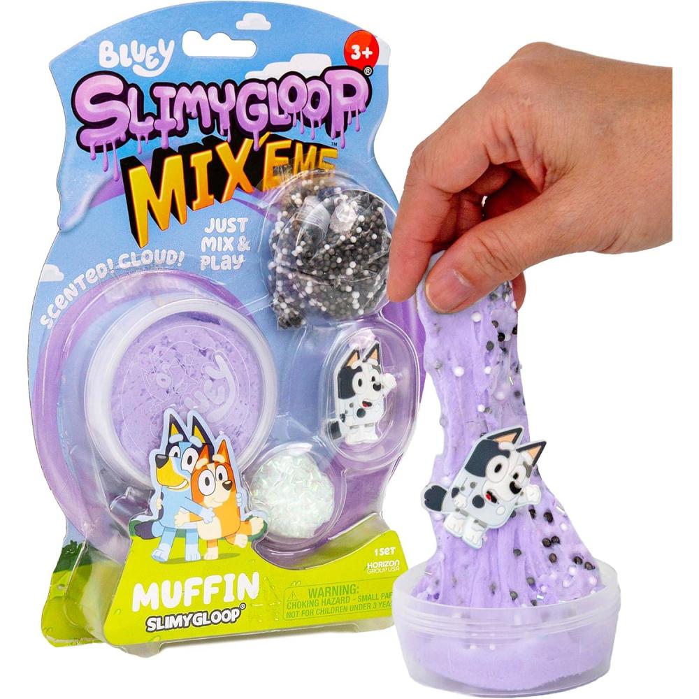 image:imageBluey SLIMYGLOOP MixEMS Muffin Cloud Slime MarshmallowScented Includes Glitter Foam Balls amp Collectible Muffin CharmBluey Muffin