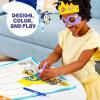 Bluey Creative Dress-Up Set, Includes Colorable Cape, Felt Crown, & Play Mask, Foam Stickers, Coloring Markers, and Gems, Bluey Toys, Toddler Activities, Dress Up Costumes for Kids, Fun Family Toy