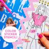Bluey Sketchbook, 20-Page Coloring Book with Bluey Stickers & Glitter Pen, Fun Art Supplies for Kids, Great Kids Gifts(Barbie)