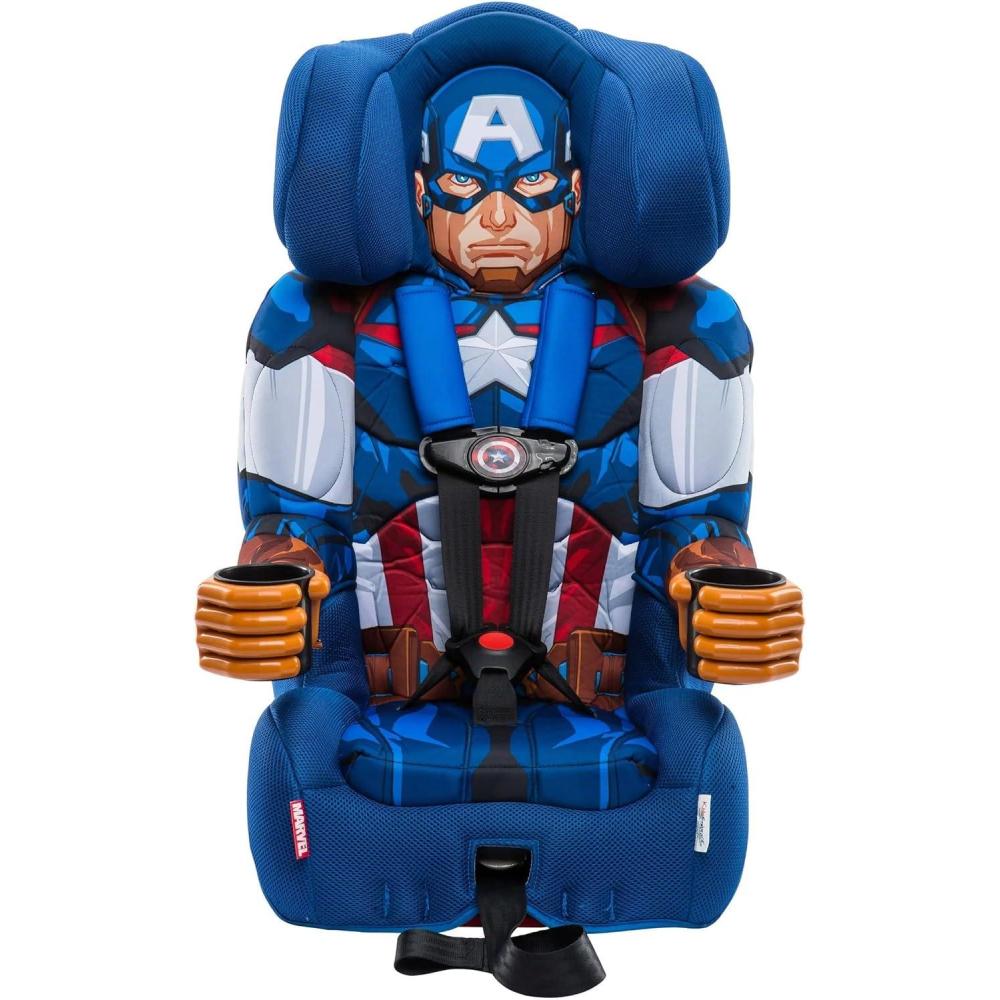 image:imageKidsEmbrace 2in1 Car Seat ForwardFacing Harness 26565 lbs amp Booster Mode 40100 lbs Latch Premium Fit with MultiPosition Headrest Harness amp ReclineCaptain America