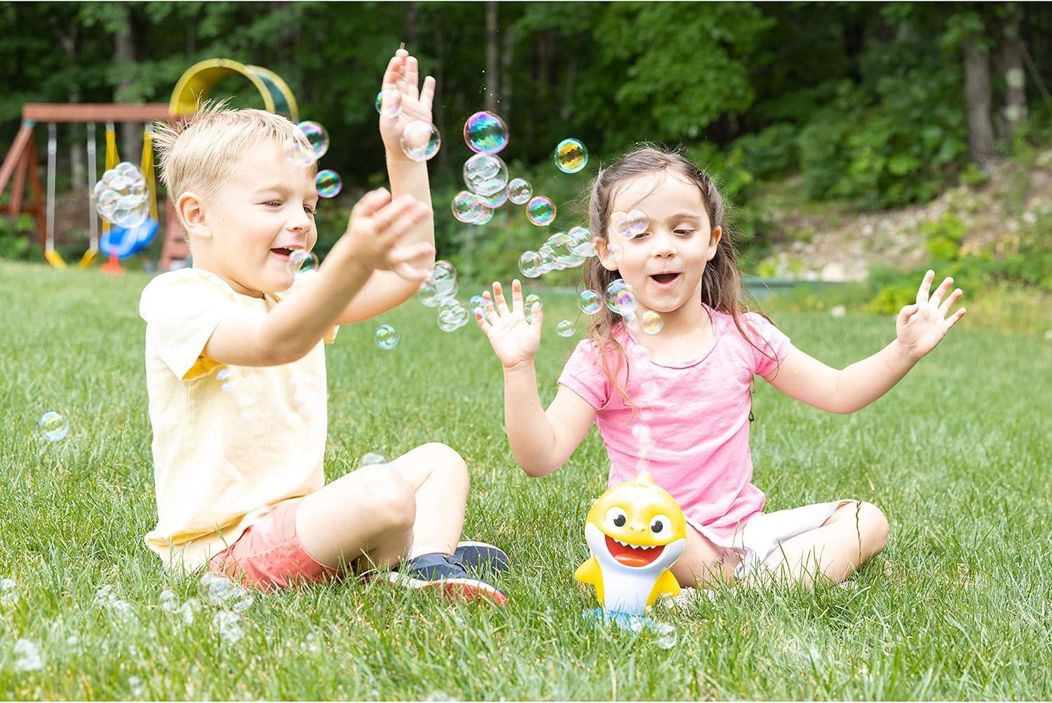 image:imageBLUEY NO Spill Musical Bubble Machine Bubble Toy for Baby Toddlers and Kids Amazon Toys Exclusive with 16 oz of Extra Bubble Solution Bubble Solution Bottle Colors Will VaryBaby Shark