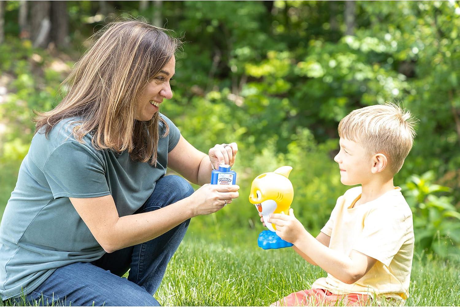 image:imageBLUEY NO Spill Musical Bubble Machine Bubble Toy for Baby Toddlers and Kids Amazon Toys Exclusive with 16 oz of Extra Bubble Solution Bubble Solution Bottle Colors Will VaryBaby Shark