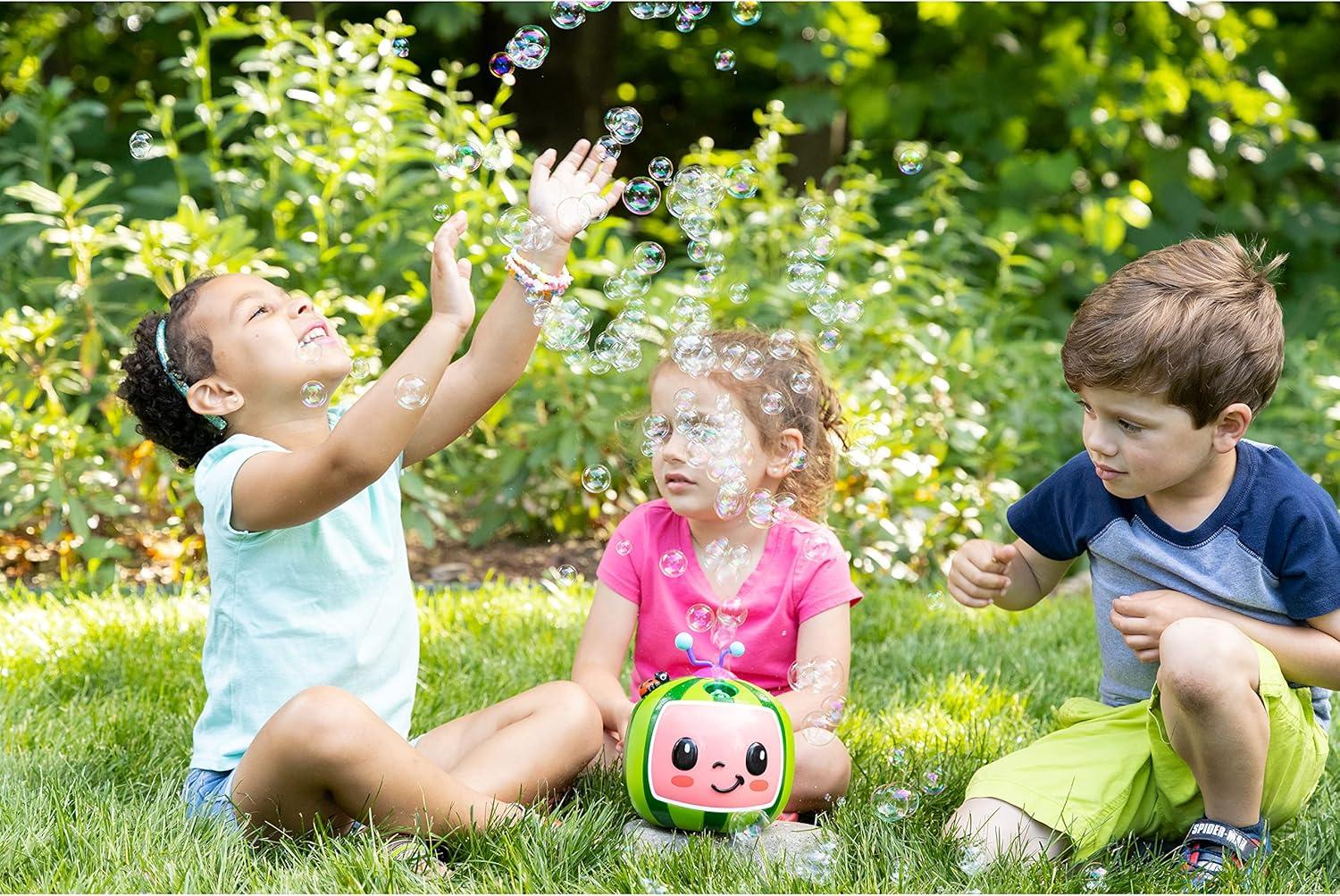 image:imageBLUEY NO Spill Musical Bubble Machine Bubble Toy for Baby Toddlers and Kids Amazon Toys Exclusive with 16 oz of Extra Bubble Solution Bubble Solution Bottle Colors Will VaryCocomelon