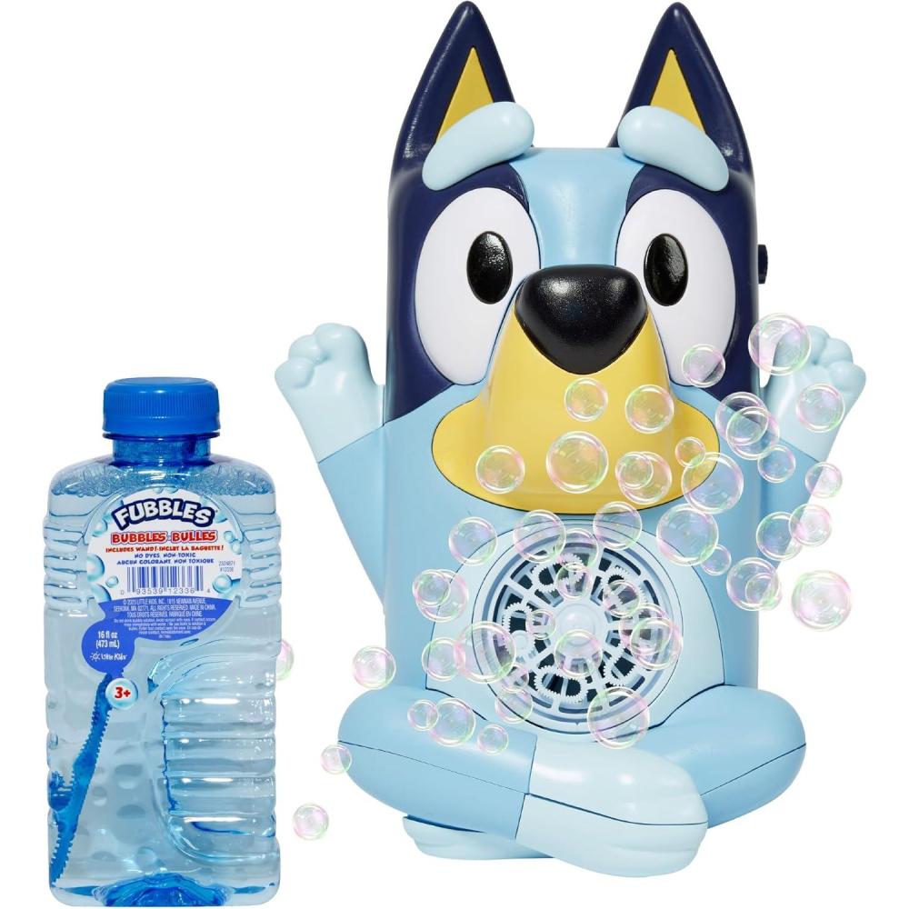 image:imageBLUEY NO Spill Musical Bubble Machine Bubble Toy for Baby Toddlers and Kids Amazon Toys Exclusive with 16 oz of Extra Bubble Solution Bubble Solution Bottle Colors Will VaryBluey