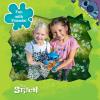 BLUEY NO Spill Musical Bubble Machine | Bubble Toy for Baby, Toddlers and Kids | Amazon Toys Exclusive with 16 oz of Extra Bubble Solution (Bubble Solution Bottle Colors Will Vary)(Stitch)