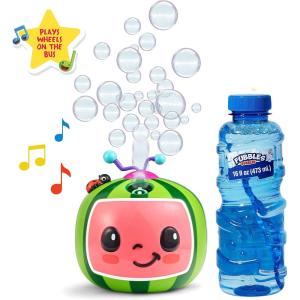 BLUEY NO Spill Musical Bubble Machine | Bubble Toy for Baby, Toddlers and Kids | Amazon Toys Exclusive with 16 oz of Extra Bubble Solution (Bubble Solution Bottle Colors Will Vary)(Cocomelon)