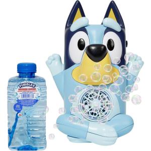 BLUEY NO Spill Musical Bubble Machine | Bubble Toy for Baby, Toddlers and Kids | Amazon Toys Exclusive with 16 oz of Extra Bubble Solution (Bubble Solution Bottle Colors Will Vary)(Bluey)