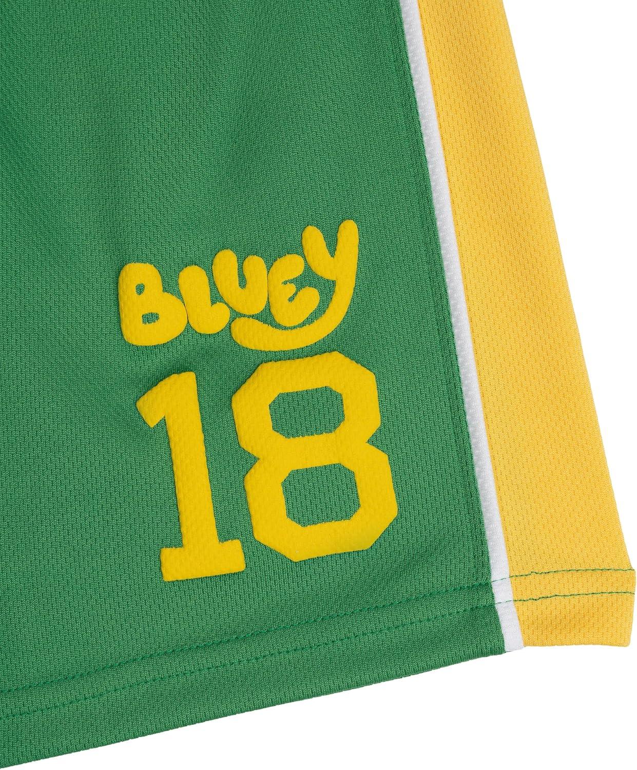 image:imageBluey TShirt and Mesh Shorts Outfit Set Infant to Big Kid Sizes 12 Months 1012Yellow Green