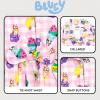 Bluey Girls Gingham Swiss Dot Dress Toddler to Big Kid Sizes (2T – 10-12)(Pink)