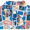 Bluey Hawaiian Button Down Dress Shirt Toddler to Adult Sizes (2T – 2XL)(Blue)