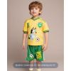 Bluey T-Shirt and Mesh Shorts Outfit Set Infant to Big Kid Sizes (12 Months – 10-12)(Yellow / Green)