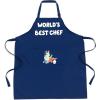 Bluey Twill Apron and Chef Hat Cooking Set Kid and Adult Sizes(Navy  Bandit)