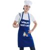 Bluey Twill Apron and Chef Hat Cooking Set Kid and Adult Sizes(Navy  Bandit)