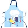 Bluey Twill Apron and Chef Hat Cooking Set Kid and Adult Sizes(Sky Blue  Bluey)