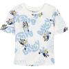 Bluey Waffle T-Shirt & Shorts Set Infant to Little Kid Sizes (12 Months – 7-8)(Off-white / Blue)