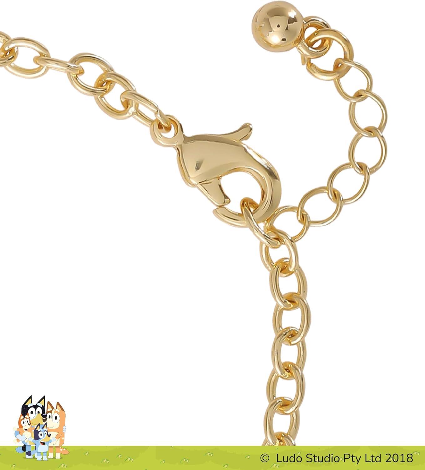 image:imageBluey Bracelets with 5 Charms Official License 67575 Silver or 18k Gold FlashPlated Charm BraceletGold