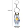 Bluey Bag Charm Pave Crystal, Official License Bluey Charm Keychain with Lobster Clip