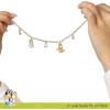 Bluey Bracelets with 5 Charms Official License, 6.75″+.75″ Silver or 18k Gold Flash-Plated Charm Bracelet(Gold)