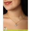 Bluey Charm Necklace Official License, 16″+2″ 18k Gold Flash-Plated Necklace with 3 Dangle Charms