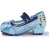 Bluey Mary Jane High Heels for Toddlers – Officially Licensed Bow Ballet Slippers and Kids Dress Shoes(Light Blue)