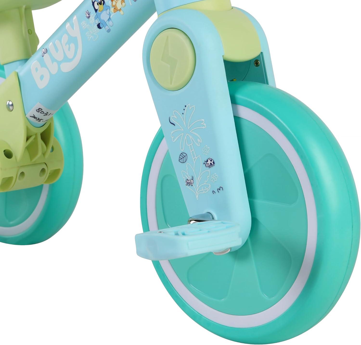 image:imageDynacraft Bluey Riding Toys for Toddlers 3in1 Push Trike amp 4Wheel Balance BikeBlue