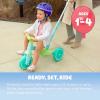 Dynacraft Bluey Riding Toys for Toddlers — 3-in-1 Push Trike & 4-Wheel Balance Bike(Blue)