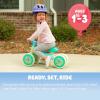 Dynacraft Bluey Riding Toys for Toddlers — 3-in-1 Push Trike & 4-Wheel Balance Bike(Light Blue)