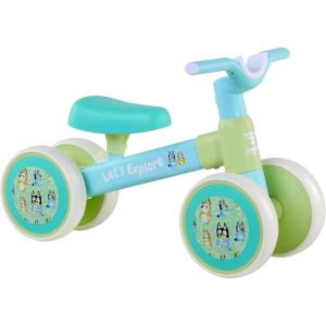 Dynacraft Bluey Riding Toys for Toddlers — 3-in-1 Push Trike & 4-Wheel Balance Bike(Light Blue)