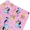 Bluey Girls’ 2-piece Loose-fit Button Down Matching Pajama Set, Soft & Cute for Kids(Bluey Hearts)